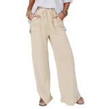 New Washed Drawstring Casual Pants