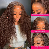 Chocolate Brown Curly Lace Front Wig