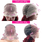 Red Colored Burgundy 200% Deep Wave Wigs