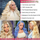 Brazilian Pre Plucked Blonde Transparent Human Hair Wigs