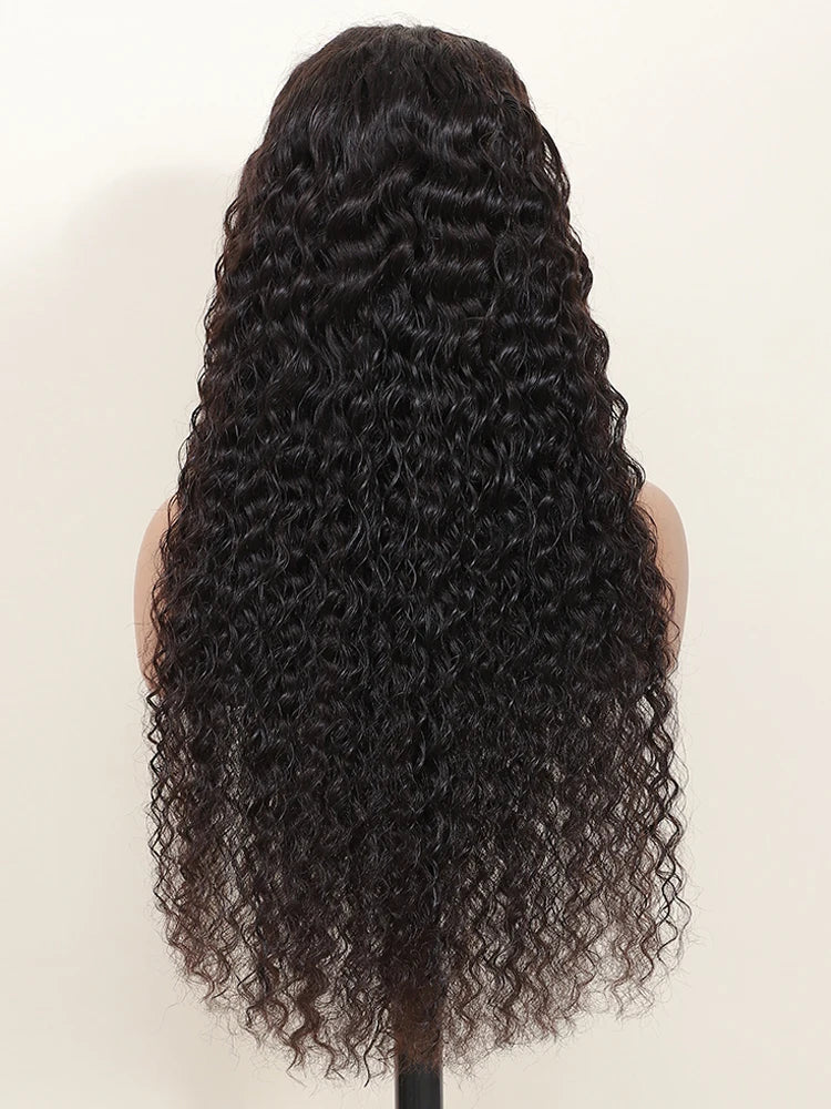 Deep Wave Lace Front Human Hair Curly Wigs