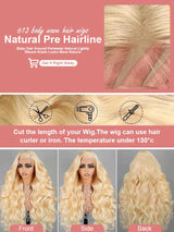 Honey Blonde Body Wave Curly Wigs