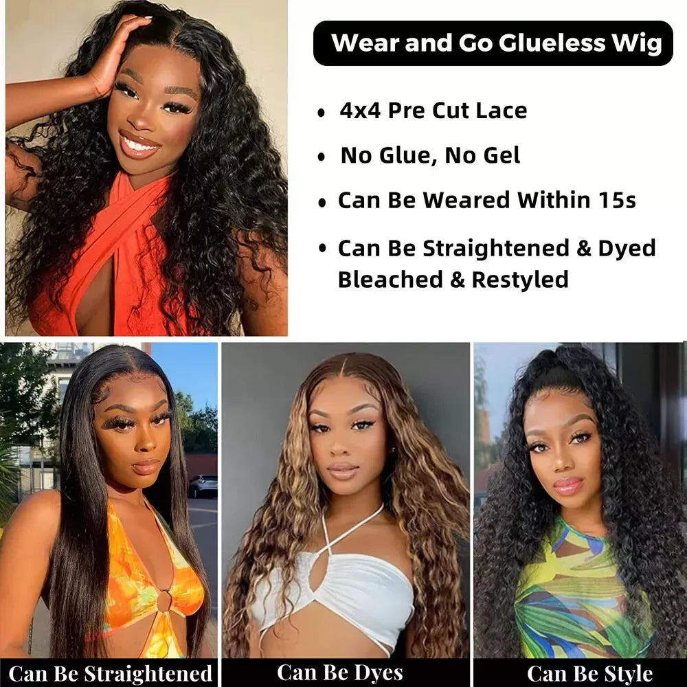 Deep Wave Glueless Wigs