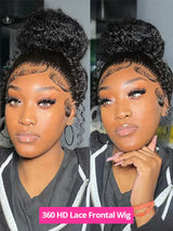 Water Wave Curly Lace Frontal Wigs