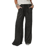 New Washed Drawstring Casual Pants